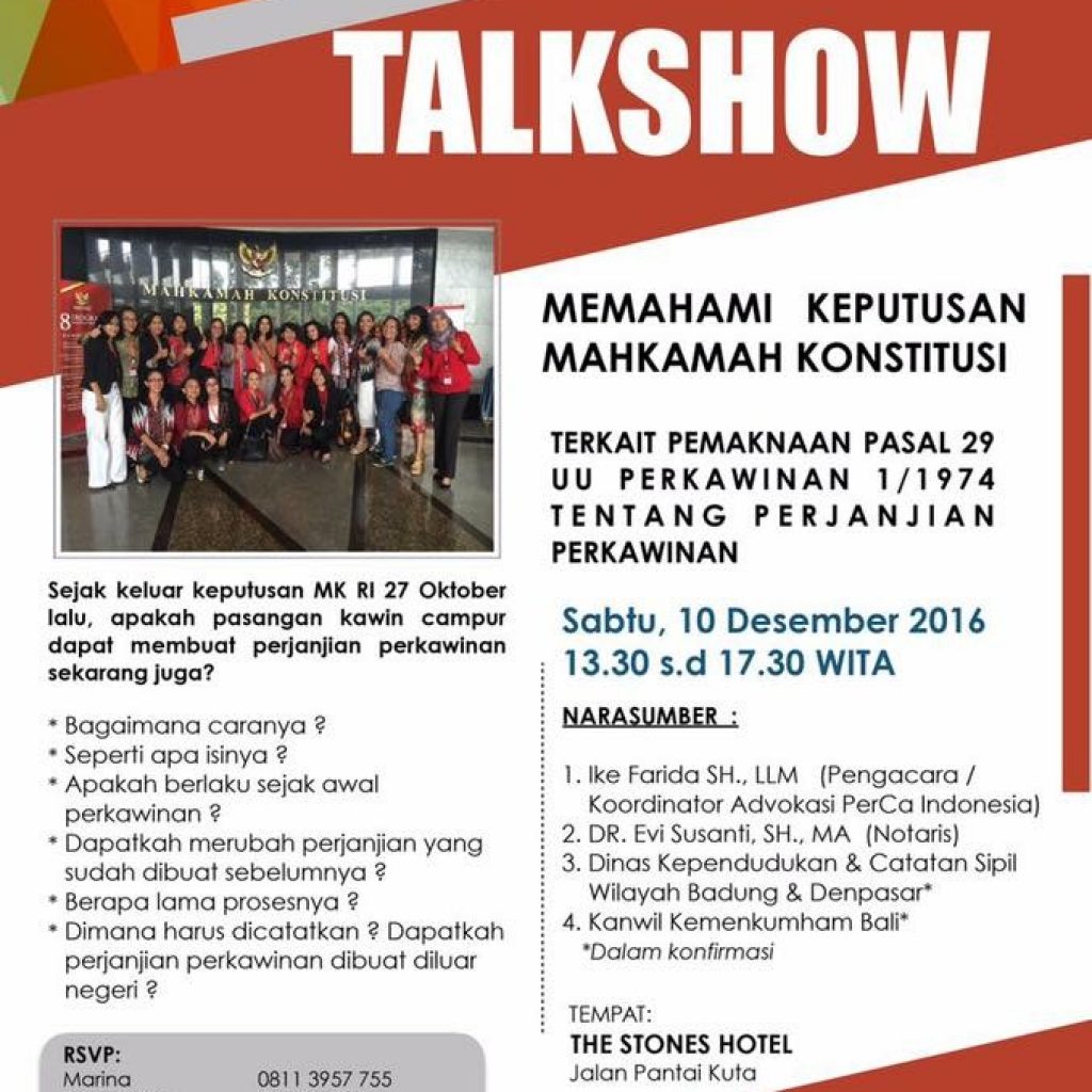 Talkshow PerCa Indonesia - Bali